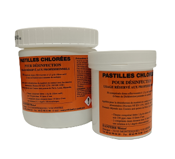 Boite de pastilles de chlore à but de désinfection